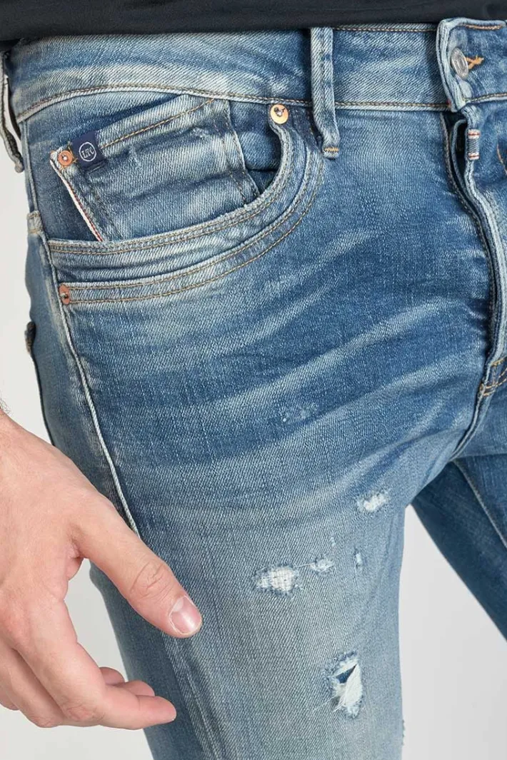 Le Temps des Cerises Perier 900/16 Tapered 7/8Eme Jeans Destroy Vintage Bleu N°4 Blue Hot
