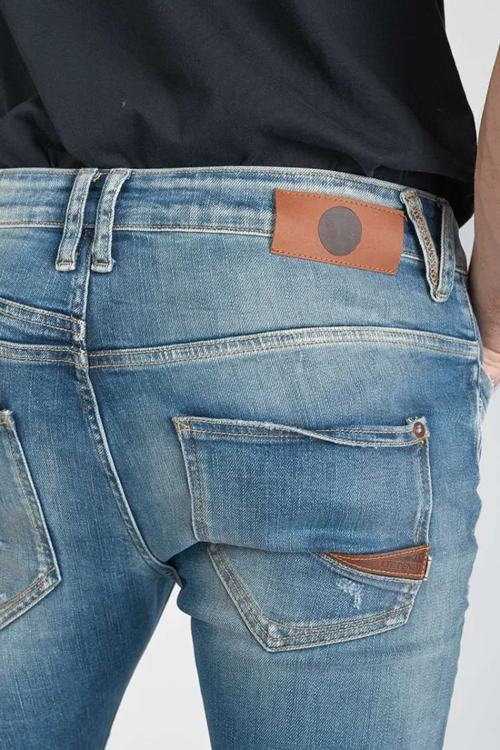 Le Temps des Cerises Perier 900/16 Tapered 7/8Eme Jeans Destroy Vintage Bleu N°4 Blue Hot