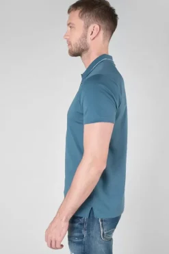 Le Temps des Cerises Polo Aron Bleu Petrole Indian Flash Sale