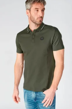 Le Temps des Cerises Polo Aron Vert Kaki Climbing Ivy Clearance