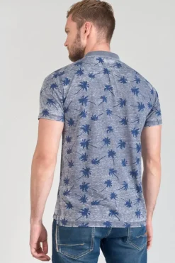 Le Temps des Cerises Polo Chevy A Motif Palmier Peacoat Hot