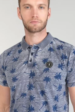 Le Temps des Cerises Polo Chevy A Motif Palmier Peacoat Hot