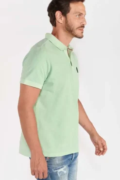 Le Temps des Cerises Polo Dylon Vert Menthe Mist Clearance