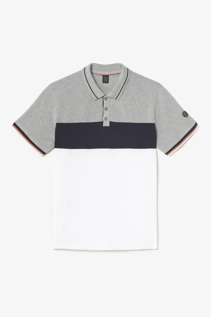 Le Temps des Cerises Polo Leos Tricolore Grey Melange Cheap