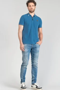 Le Temps des Cerises Polo Mota Bleu Petrole Raf Cheap
