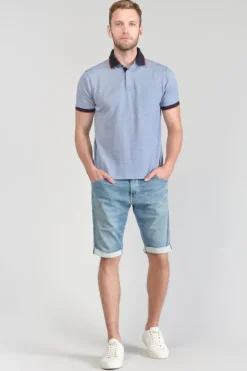Le Temps des Cerises Polo Orias Bleu Ciel Peacoat Shop