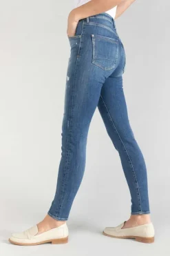 Le Temps des Cerises Power Skinny Taille Haute 7/8Eme Jeans Destroy Bleu N°2 Blue Best