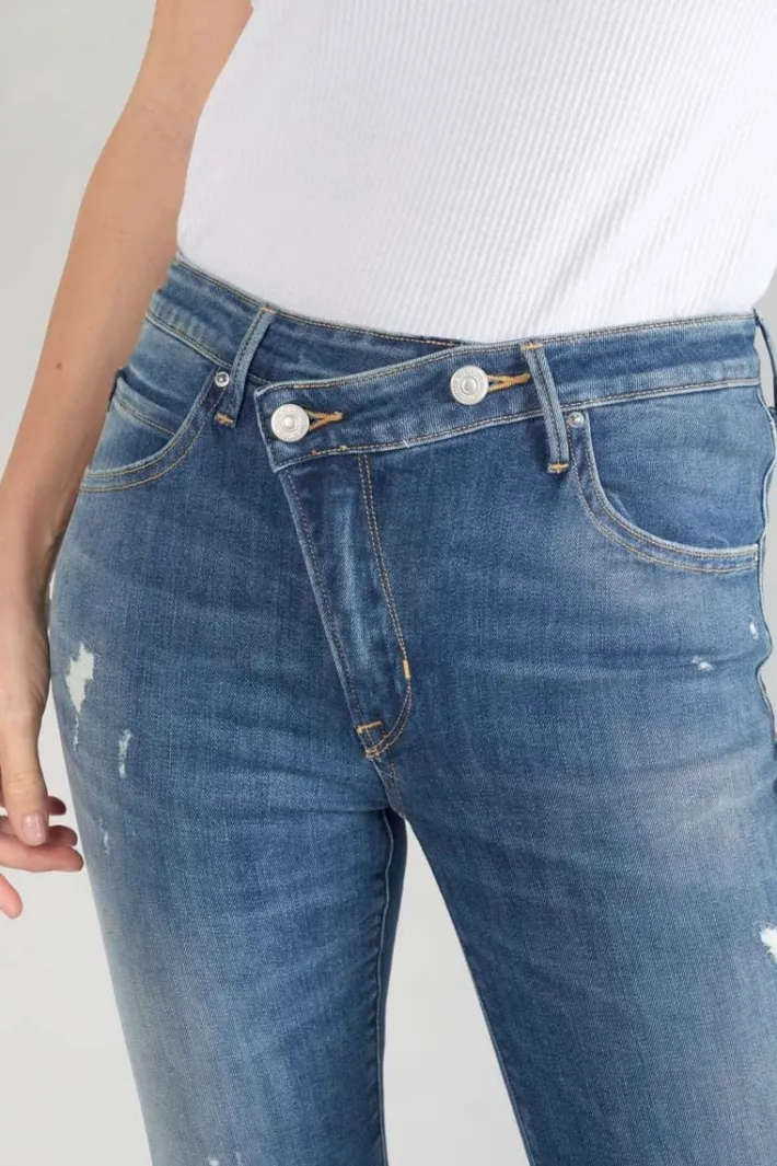 Le Temps des Cerises Power Skinny Taille Haute 7/8Eme Jeans Destroy Bleu N°2 Blue Best