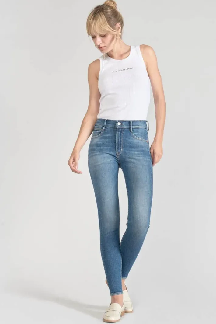 Le Temps des Cerises Power Skinny Taille Haute 7/8Eme Jeans Bleu N°3 Blue Outlet