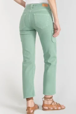 Le Temps des Cerises Precieux Taille Haute 7/8Eme Jeans Vert D'Eau Basil Best Sale