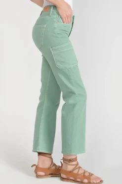 Le Temps des Cerises Precieux Taille Haute 7/8Eme Jeans Vert D'Eau Basil Best Sale