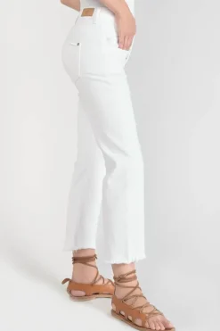 Le Temps des Cerises Pricilia Taille Haute 7/8Eme Destroy Jeans Blanc White Fashion