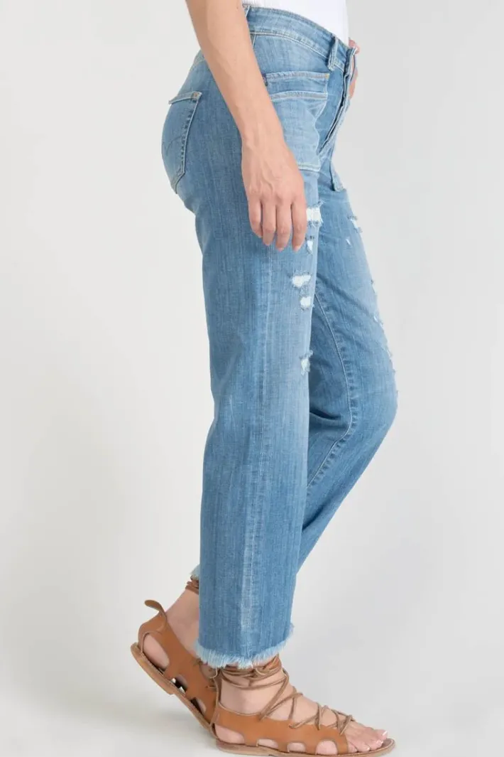 Le Temps des Cerises Pricilia Taille Haute 7/8Eme Jeans Destroy Bleu N°4 Blue Outlet
