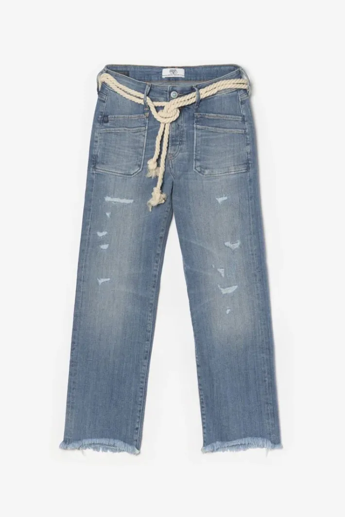 Le Temps des Cerises Pricilia Taille Haute 7/8Eme Jeans Destroy Bleu N°4 Blue Outlet