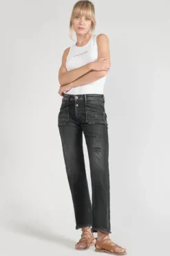 Le Temps des Cerises Pricilia Taille Haute 7/8Eme Jeans Destroy Noir N°1 Black / Black Flash Sale