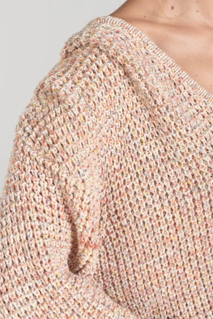 Le Temps des Cerises Pull Astro Multicolore Pink New