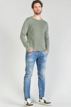 Le Temps des Cerises Pull Bivor Kaki Delave Leaf Best Sale