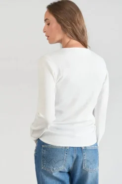 Le Temps des Cerises Pull Duni Blanc White Store