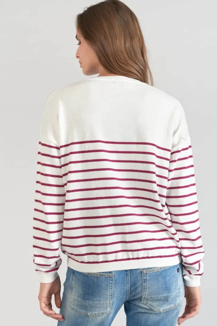 Le Temps des Cerises Pull Mareva Mariniere Prune Aster Online