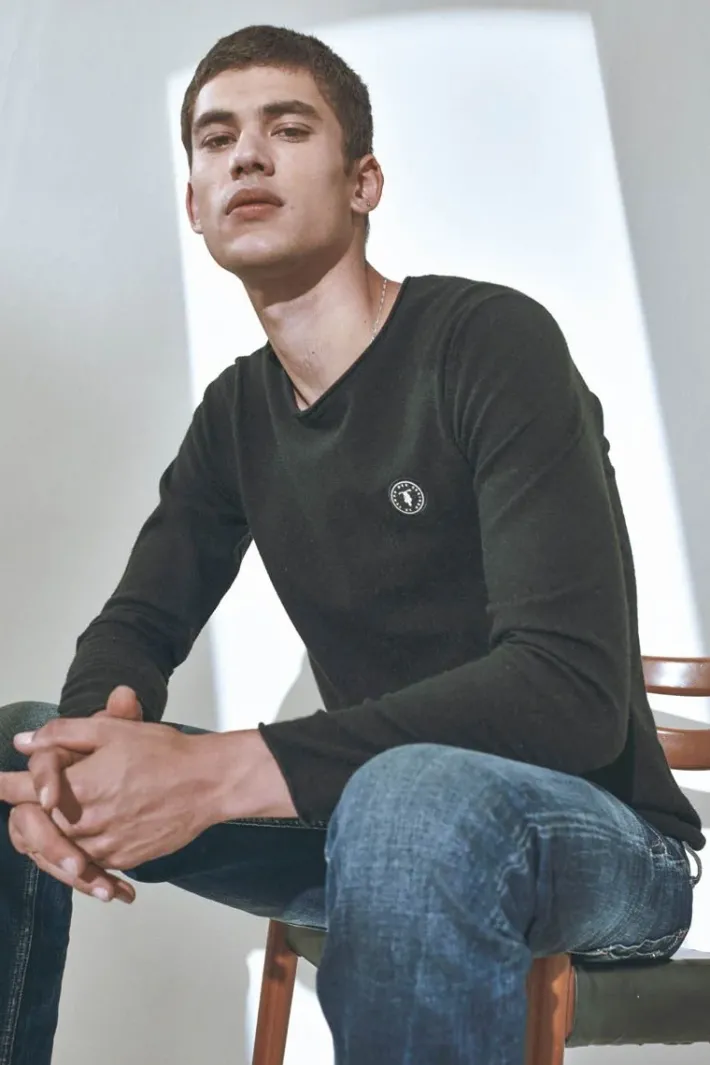Le Temps des Cerises Pull Terry Noir Black Outlet