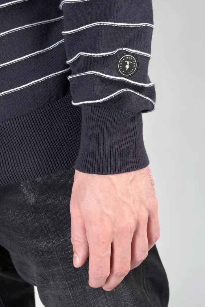 Le Temps des Cerises Pull Vogel Bleu Nuit A Rayures Galaxy Cheap