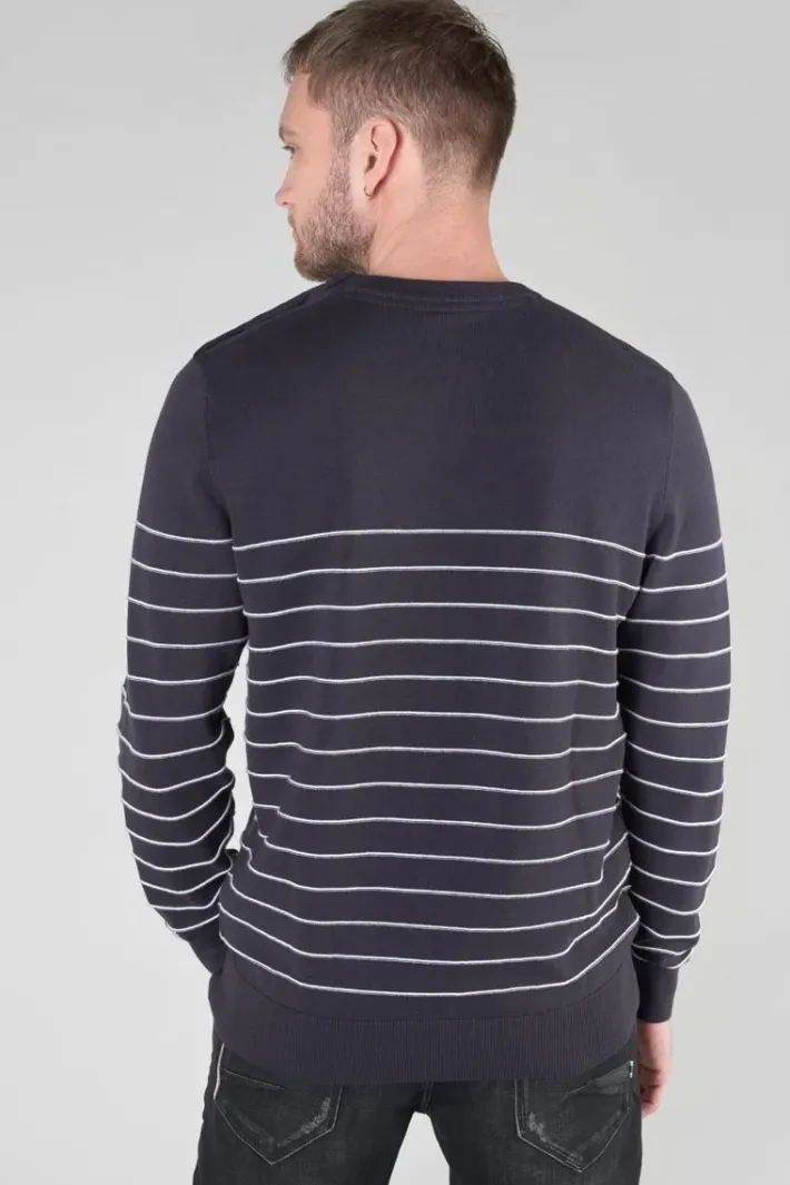 Le Temps des Cerises Pull Vogel Bleu Nuit A Rayures Galaxy Cheap