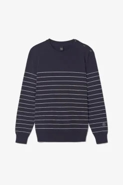 Le Temps des Cerises Pull Vogel Bleu Nuit A Rayures Galaxy Cheap