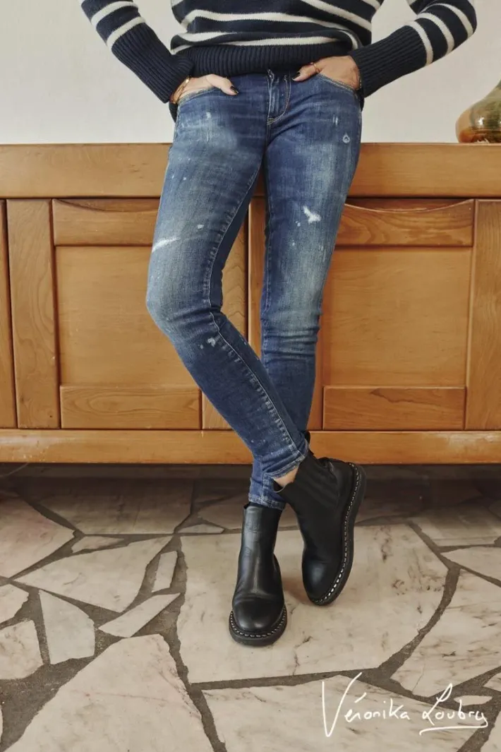 Le Temps des Cerises Pulp Slim By Veronika Loubry Jeans Bleu N°2 Blue Cheap