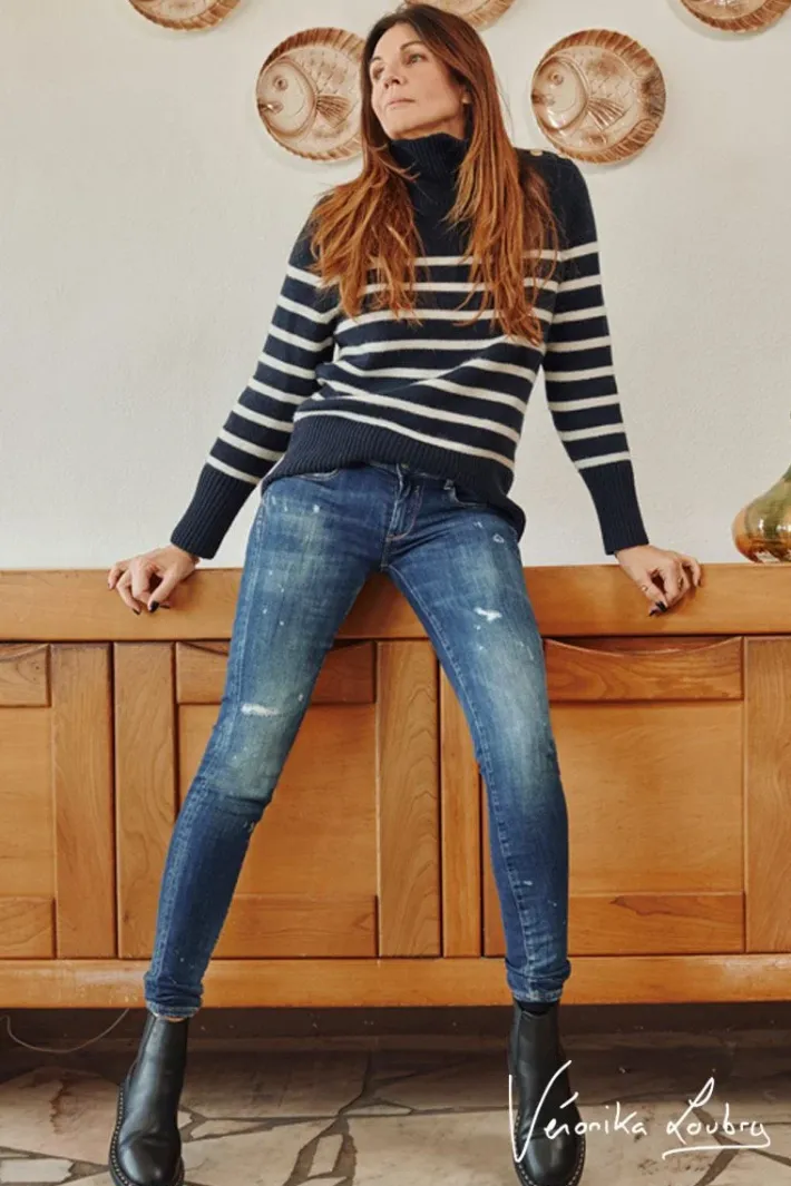 Le Temps des Cerises Pulp Slim By Veronika Loubry Jeans Bleu N°2 Blue Cheap