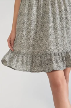 Le Temps des Cerises Robe Aliette A Motif Et Noir Beige Store