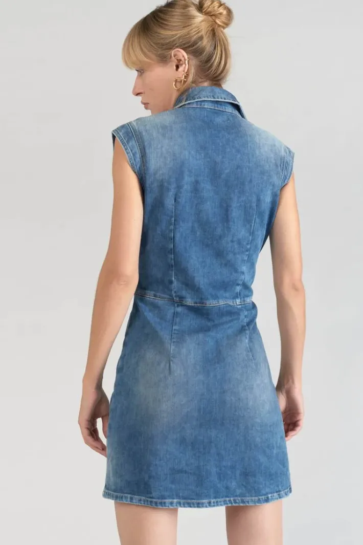 Le Temps des Cerises Robe Diderot En Jeans Bleu Blue Shop