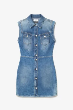 Le Temps des Cerises Robe Diderot En Jeans Bleu Blue Shop