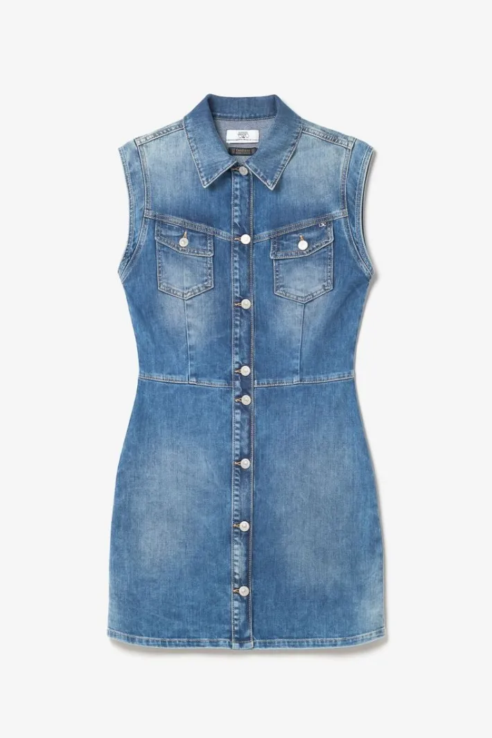 Le Temps des Cerises Robe Diderot En Jeans Bleu Blue Shop