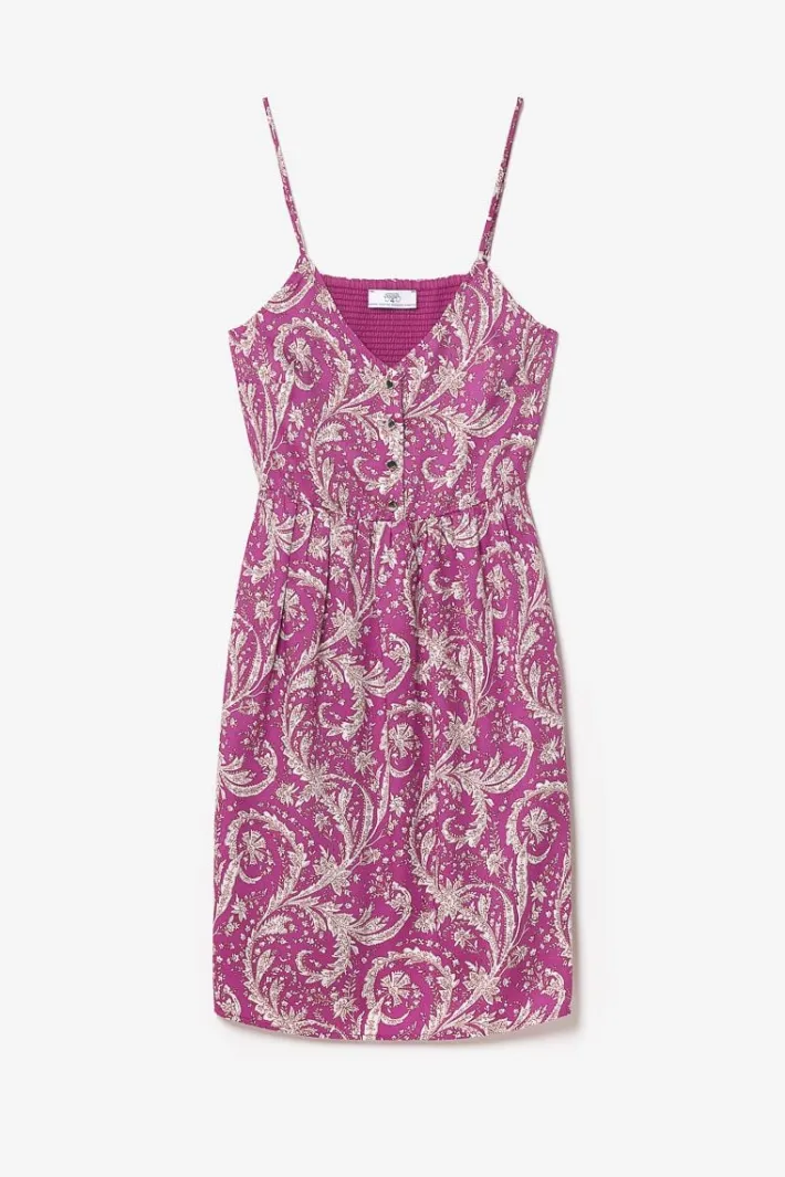 Le Temps des Cerises Robe Elden Violine A Motif Cachemire Aster Hot