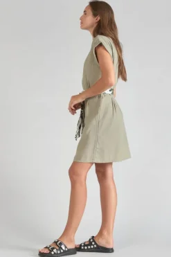 Le Temps des Cerises Robe Eourres Kaki Clair Sea Spray Flash Sale