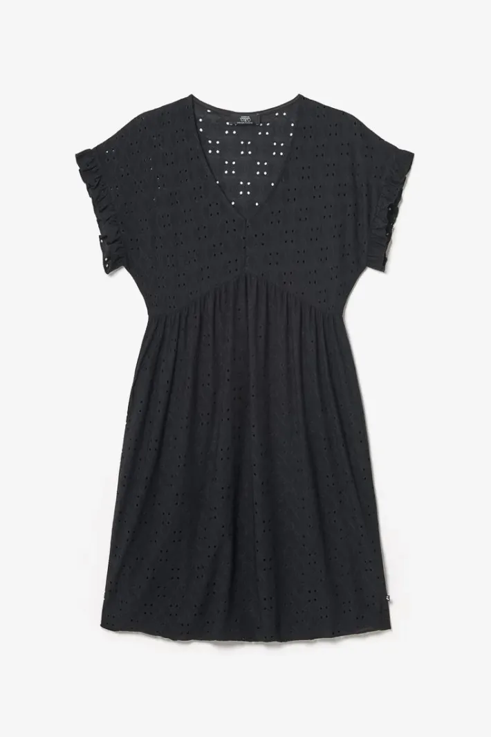 Le Temps des Cerises Robe Lia Ajouree Noire Black Best Sale
