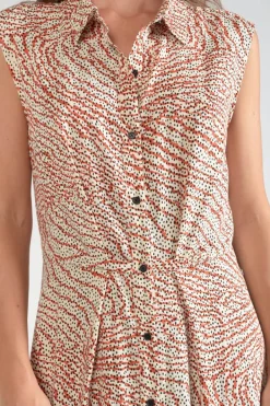 Le Temps des Cerises Robe Longue Cuoco A Motif Orange Et Noir Orange Zebra Best