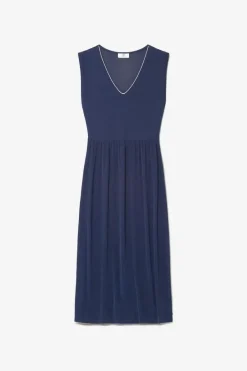 Le Temps des Cerises Robe Longue Nata Bleu Marine Midnight Outlet