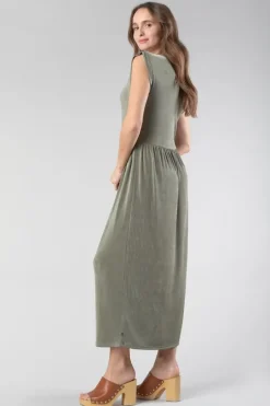 Le Temps des Cerises Robe Longue Nata Kaki Lizard Online