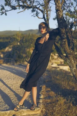 Le Temps des Cerises Robe Longue Yama Noire Black Store
