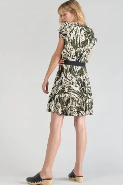 Le Temps des Cerises Robe Page A Motif Jungle Lizard Fashion