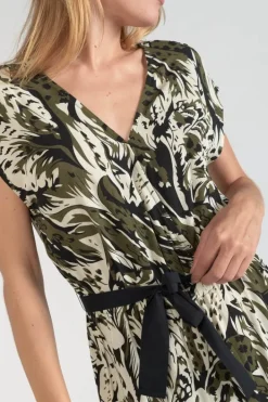 Le Temps des Cerises Robe Page A Motif Jungle Lizard Fashion