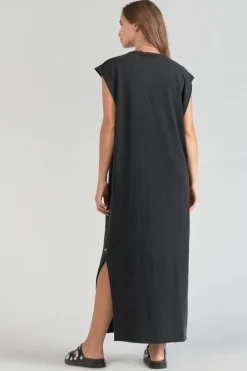 Le Temps des Cerises Robe T-Shirt Longue Poppy Noire Black Online
