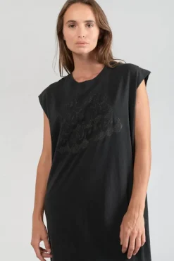 Le Temps des Cerises Robe T-Shirt Longue Poppy Noire Black Online