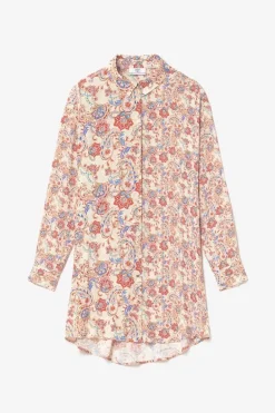Le Temps des Cerises Robe-Chemise Tita A Motif Cachemire Pomelo Best
