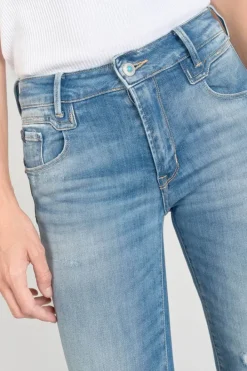 Le Temps des Cerises Sabi Pulp Slim Taille Haute 7/8Eme Jeans Destroy Bleu N°3 Blue Discount