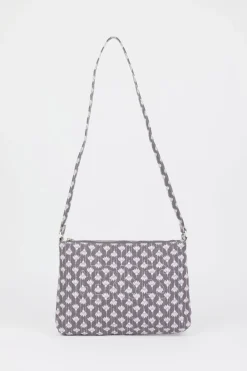 Le Temps des Cerises Sac A Bandouliere Lauri Gris A Motif Floral Grey New