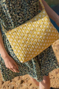 Le Temps des Cerises Sac A Bandouliere Lauri Jaune A Motif Floral Yellow Best