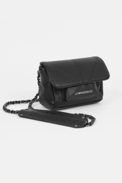 Le Temps des Cerises Sac A Bandouliere Rose Noir Black Flash Sale