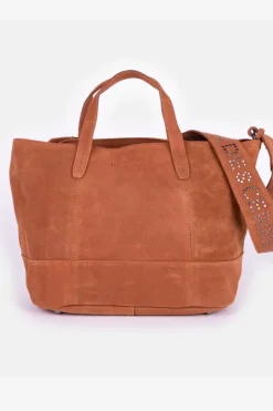 Le Temps des Cerises Sac Astier En Cuir Suede Camel Cheap